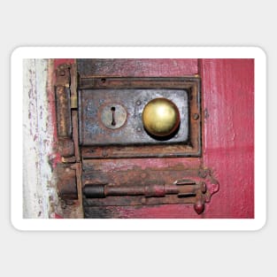 Olden but Golden - Old cottage door lock Sticker